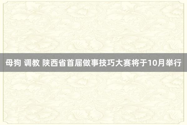 母狗 调教 陕西省首届做事技巧大赛将于10月举行