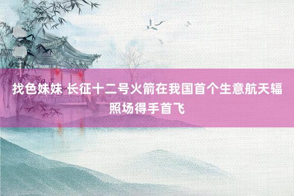 找色妹妹 长征十二号火箭在我国首个生意航天辐照场得手首飞