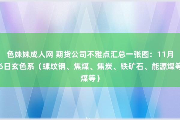 色妹妹成人网 期货公司不雅点汇总一张图：11月26日玄色系（螺纹钢、焦煤、焦炭、铁矿石、能源煤等）