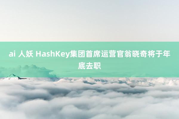 ai 人妖 HashKey集团首席运营官翁晓奇将于年底去职