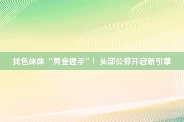 找色妹妹 “黄金握手”！头部公募开启新引擎
