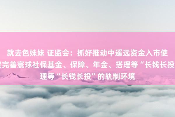 就去色妹妹 证监会：抓好推动中遥远资金入市使命，协同构建完善寰球社保基金、保障、年金、搭理等“长钱长投”的轨制环境