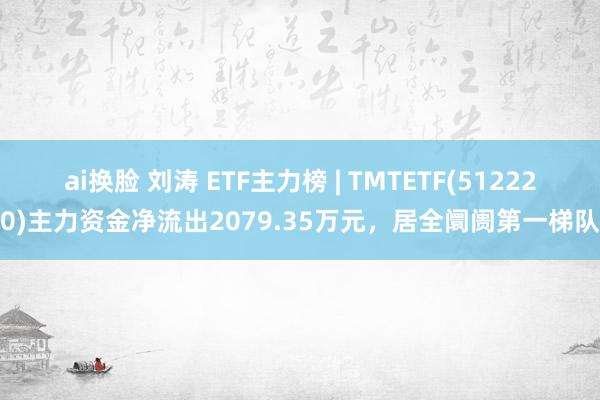 ai换脸 刘涛 ETF主力榜 | TMTETF(512220)主力资金净流出2079.35万元，居全阛阓第一梯队