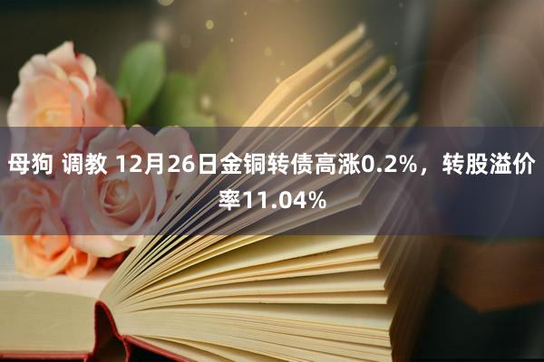 母狗 调教 12月26日金铜转债高涨0.2%，转股溢价率11.04%