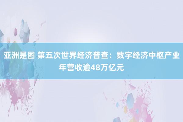 亚洲是图 第五次世界经济普查：数字经济中枢产业年营收逾48万亿元