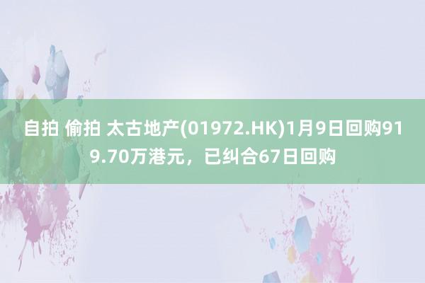 自拍 偷拍 太古地产(01972.HK)1月9日回购919.70万港元，已纠合67日回购