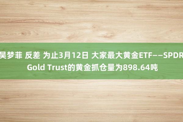 吴梦菲 反差 为止3月12日 大家最大黄金ETF——SPDR Gold Trust的黄金抓仓量为898.64吨