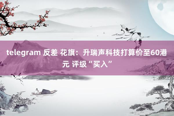 telegram 反差 花旗：升瑞声科技打算价至60港元 评级“买入”