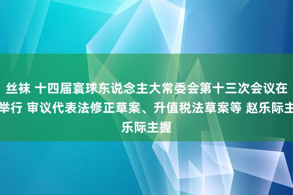 丝袜 十四届寰球东说念主大常委会第十三次会议在京举行 审议代表法修正草案、升值税法草案等 赵乐际主握