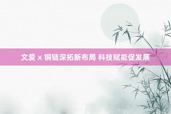 文爱 x 铜链深拓新布局 科技赋能促发展